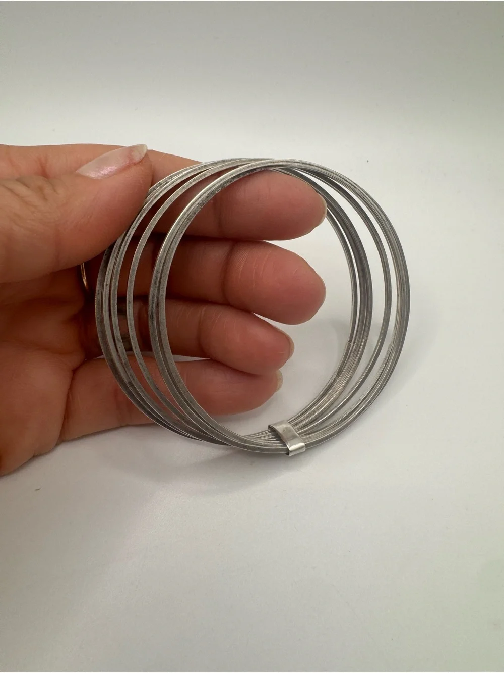 Vintage Taxco 925 Silver Multi Band Bangle Bracelet